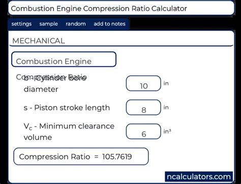 compression test calculator|calculate compression ratio of engine.